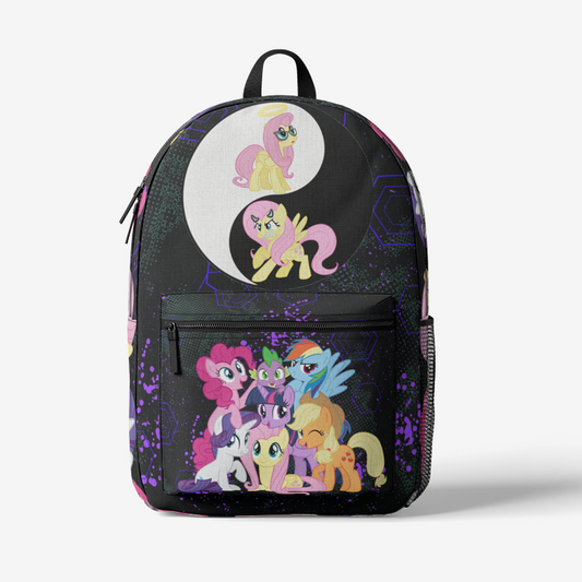 "510_Athletics" Retro Colorful Print Trendy Backpack