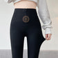 Belly-controlling Butt Lifting Leggings With Three-breasted Design Winter High Waist Slim Zipper Pants Warm Velvet And Thickened Trousers Women Clothing