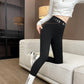 Belly-controlling Butt Lifting Leggings With Three-breasted Design Winter High Waist Slim Zipper Pants Warm Velvet And Thickened Trousers Women Clothing