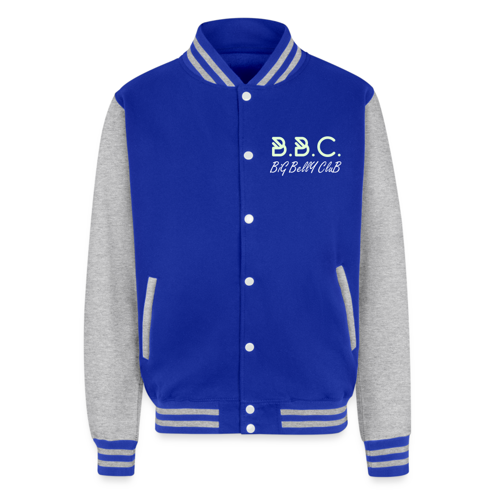 "510_Athletics" BBC Heavyweight Letterman Jacket - royal/heather grey