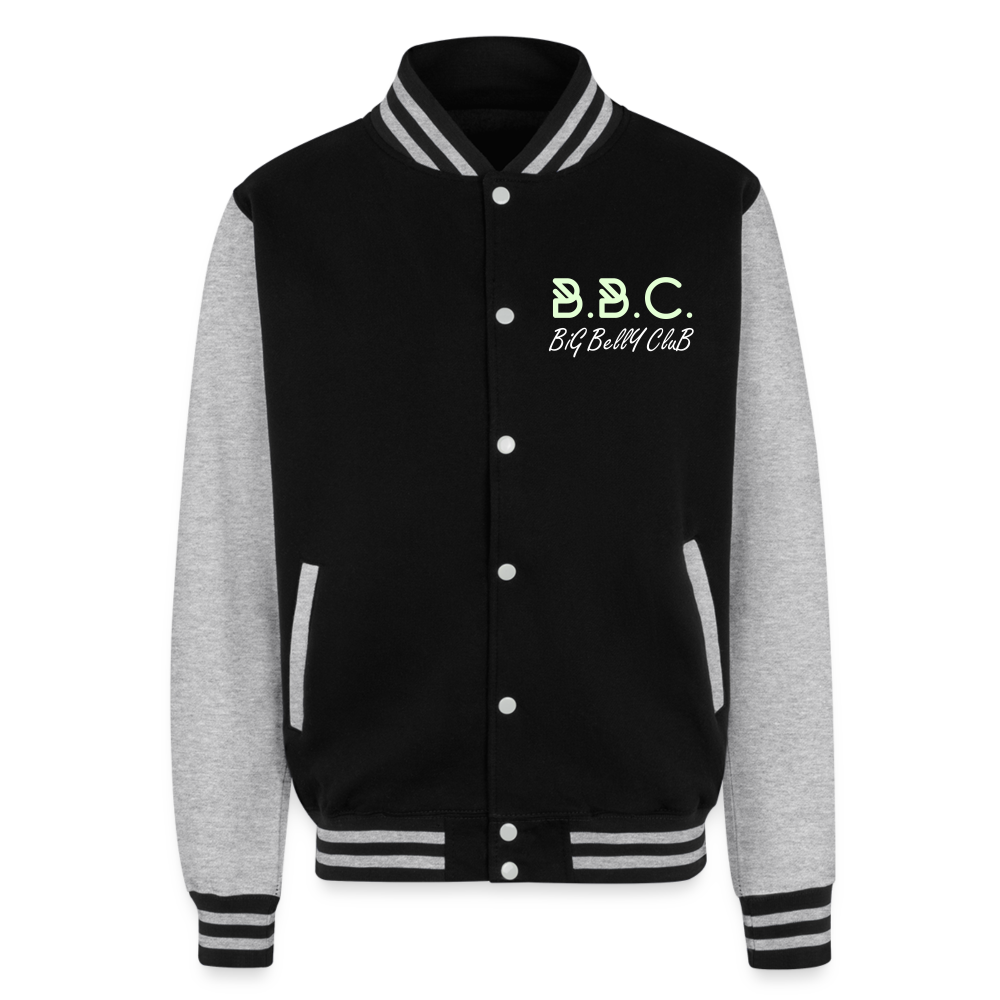 "510_Athletics" BBC Heavyweight Letterman Jacket - black/heather grey