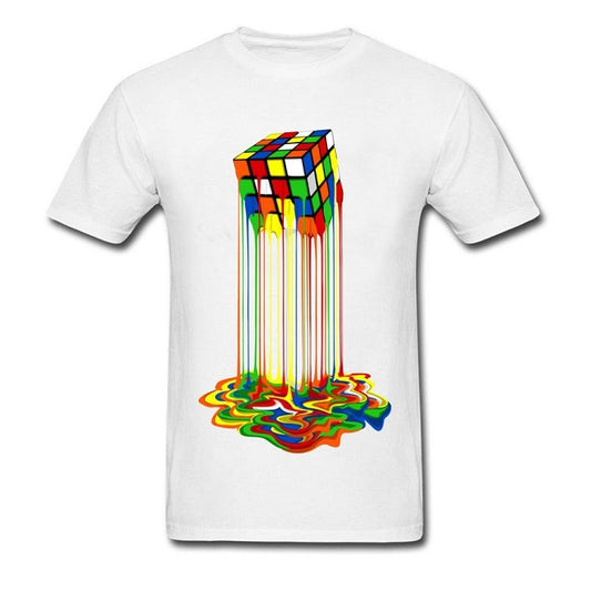 Rubik's Cube Men And Women Couples Same T-shirt Clothes Summer