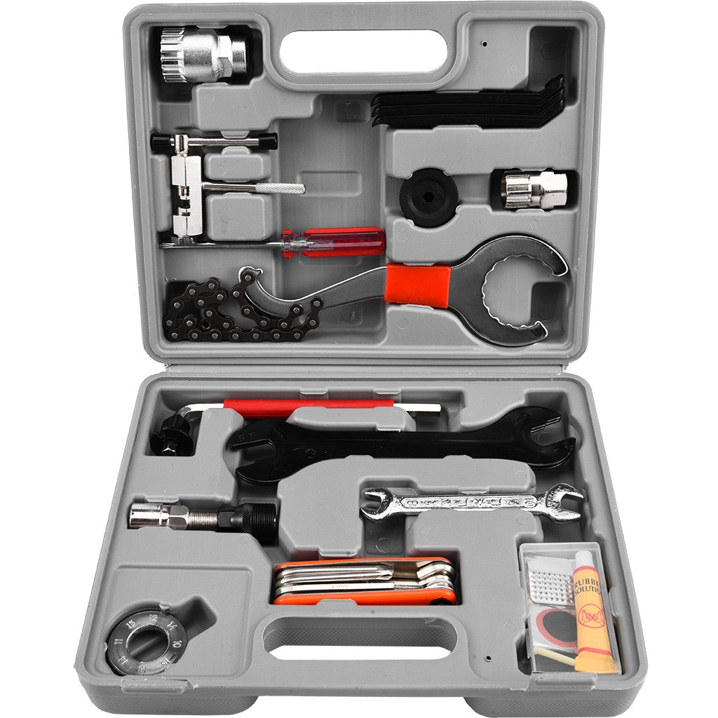 Universal Bicycle Home Mechanic 25pc Tool Kit Set Repair W Case