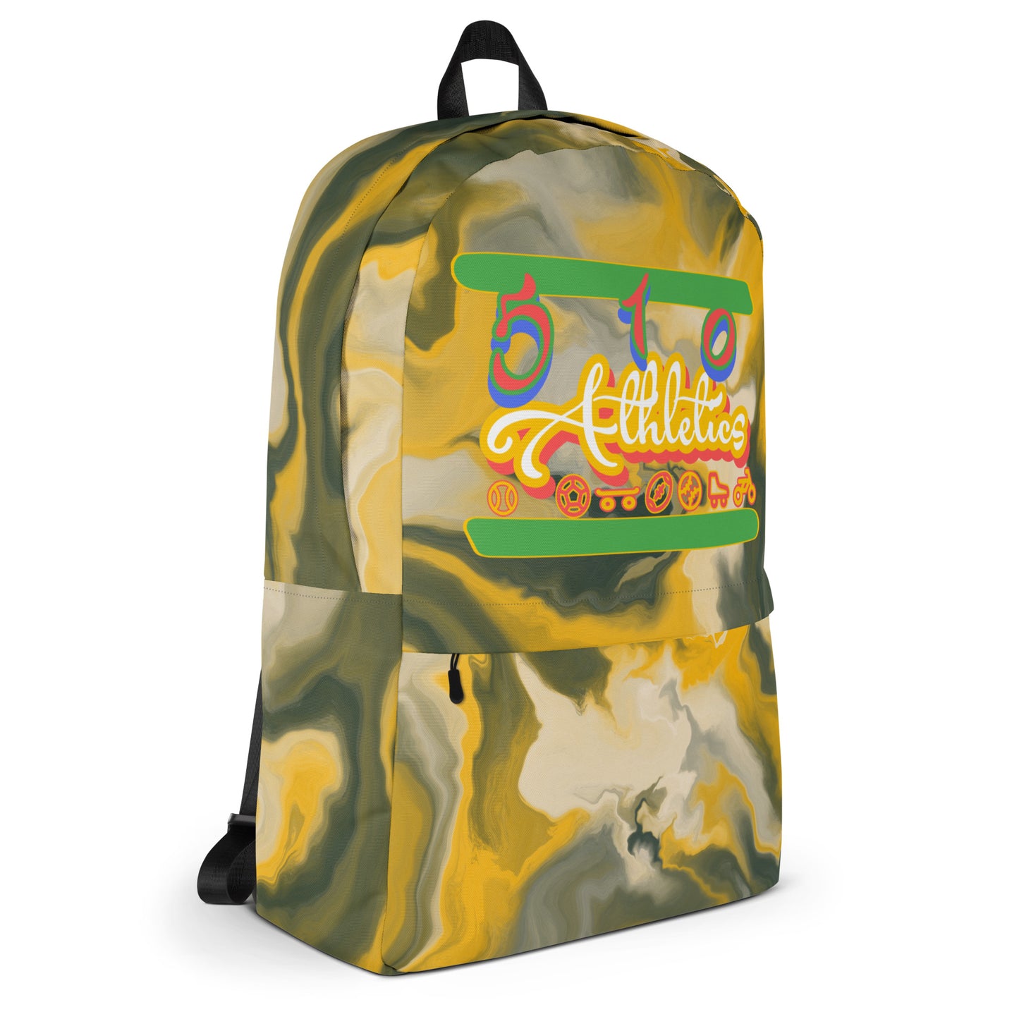 "510_Athletics" Sunflowers and Broccoli Clouds Backpack