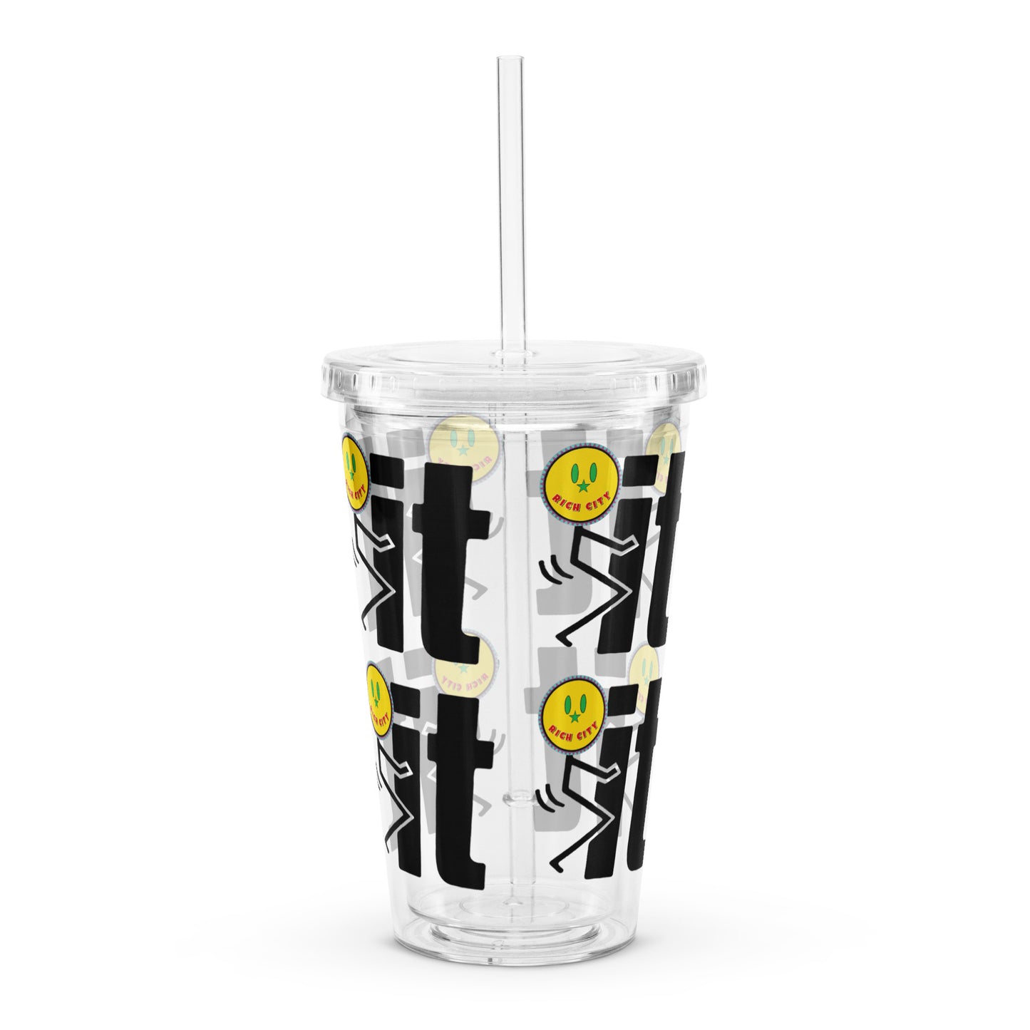 "510_Athletics" RC Smiley "Richmond" Clear plastic tumbler