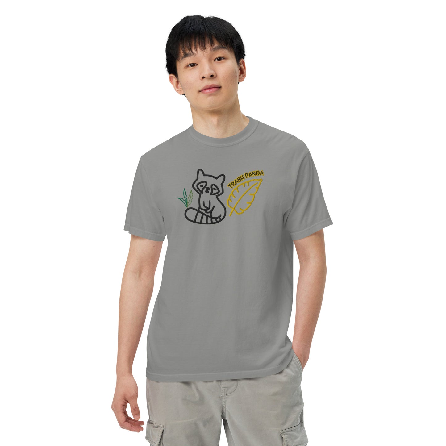 "510_Athletics" Trash Panda Embroidered Unisex garment-dyed heavyweight t-shirt