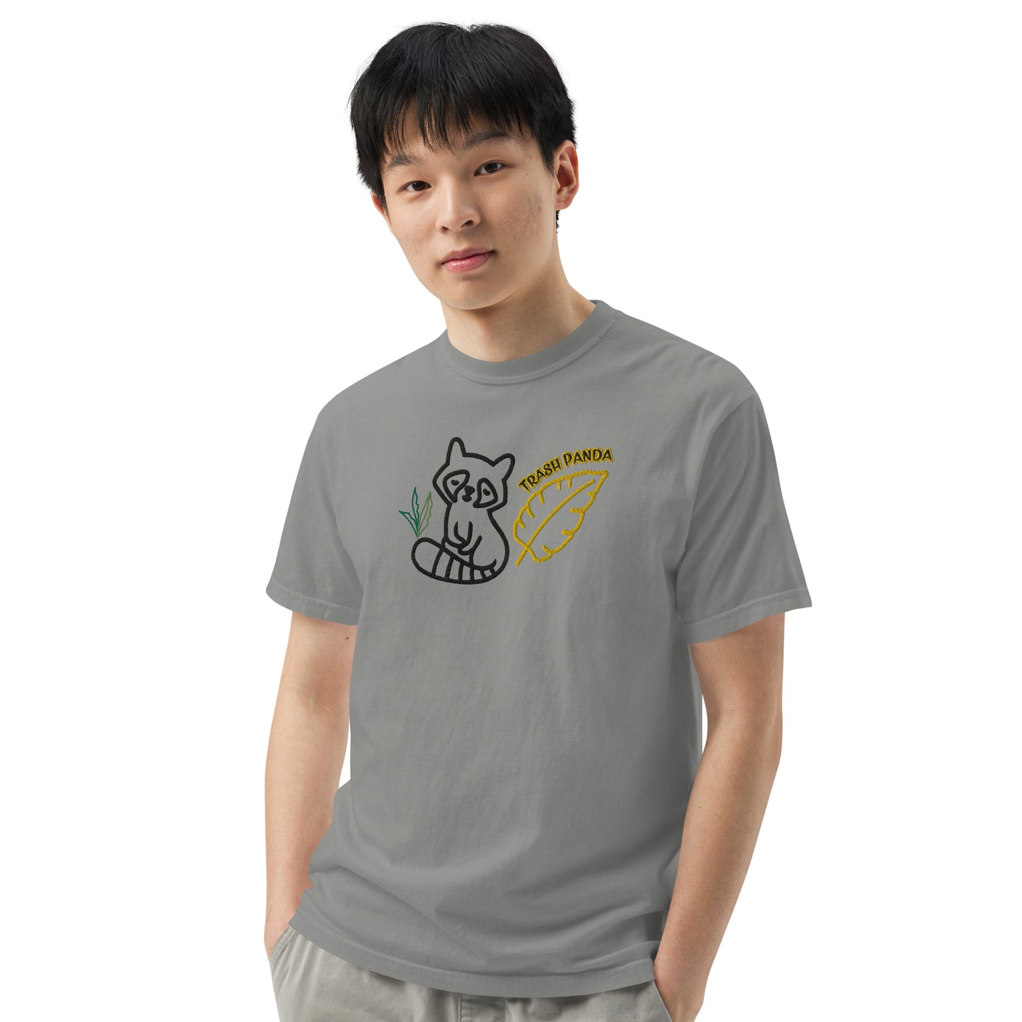 "510_Athletics" Trash Panda Embroidered Unisex garment-dyed heavyweight t-shirt