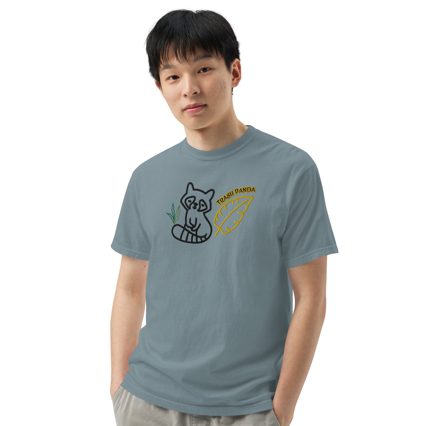 "510_Athletics" Trash Panda Embroidered Unisex garment-dyed heavyweight t-shirt