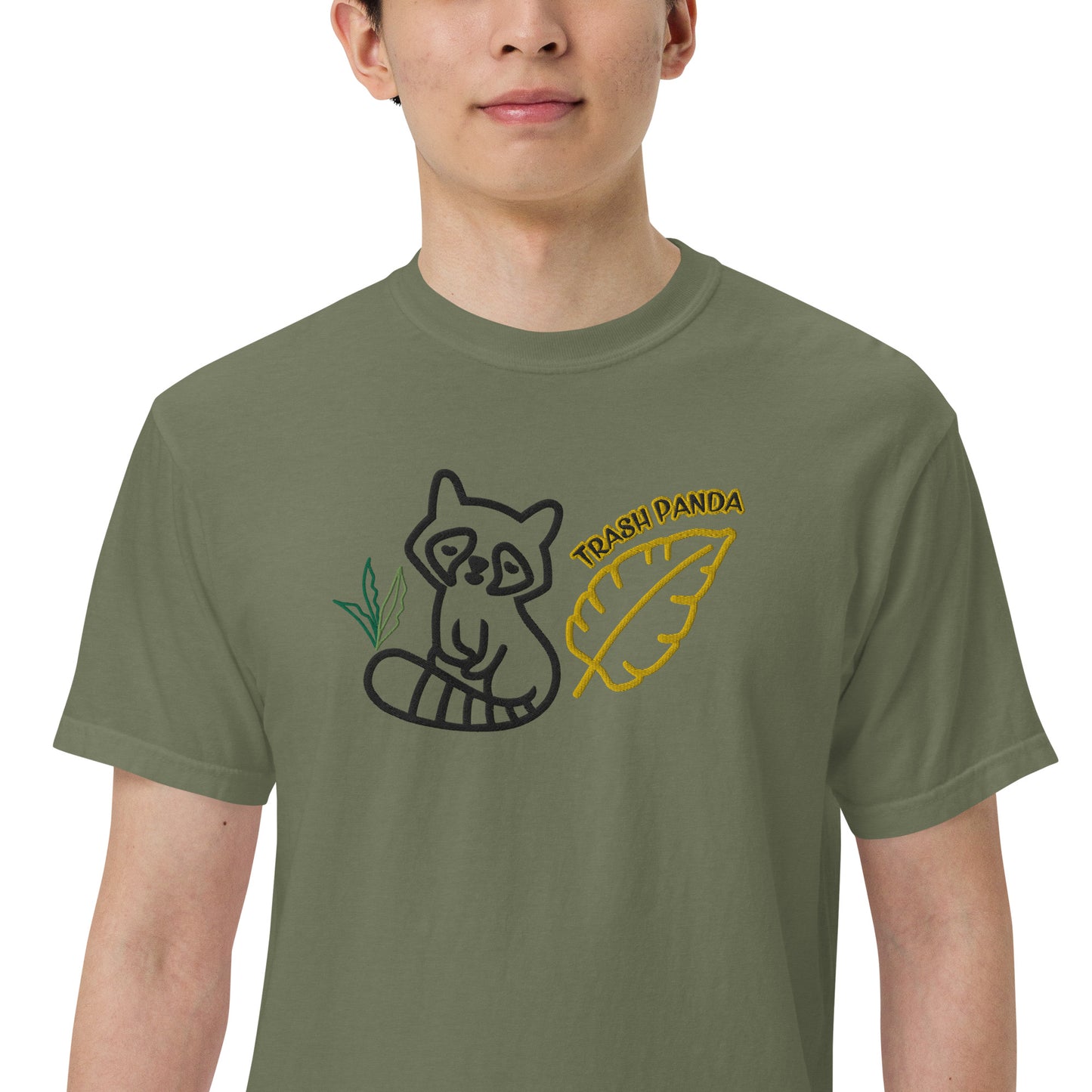 "510_Athletics" Trash Panda Embroidered Unisex garment-dyed heavyweight t-shirt