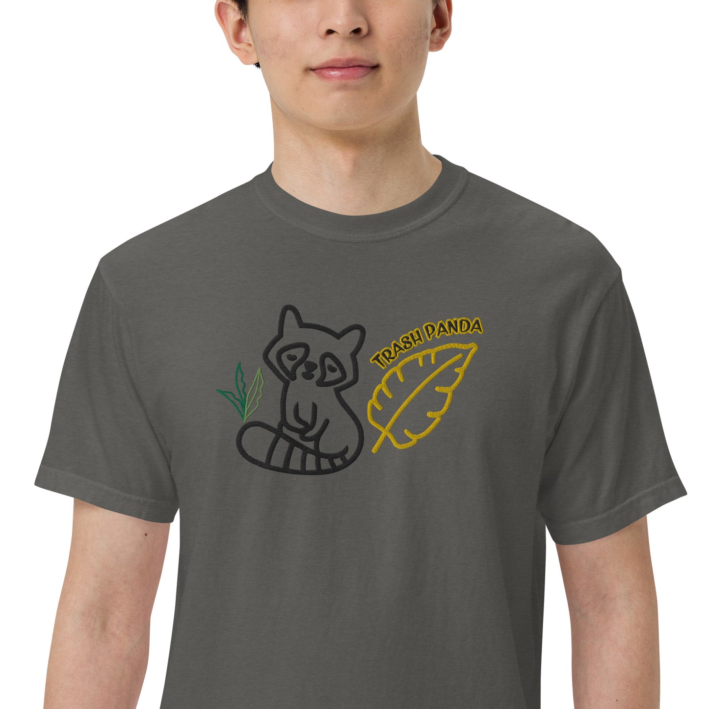 "510_Athletics" Trash Panda Embroidered Unisex garment-dyed heavyweight t-shirt