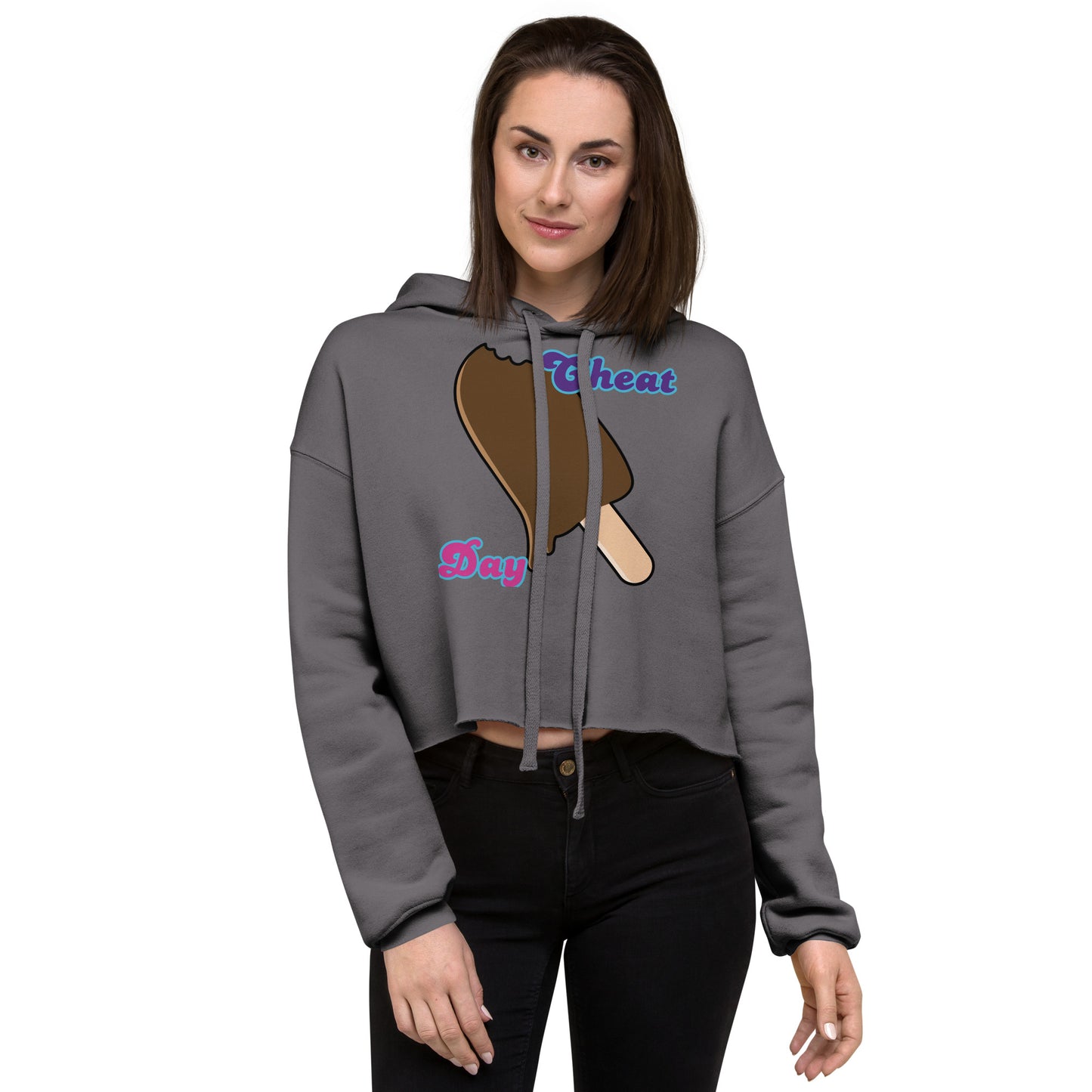 "510_Athletics" Cheat Day Crop Hoodie